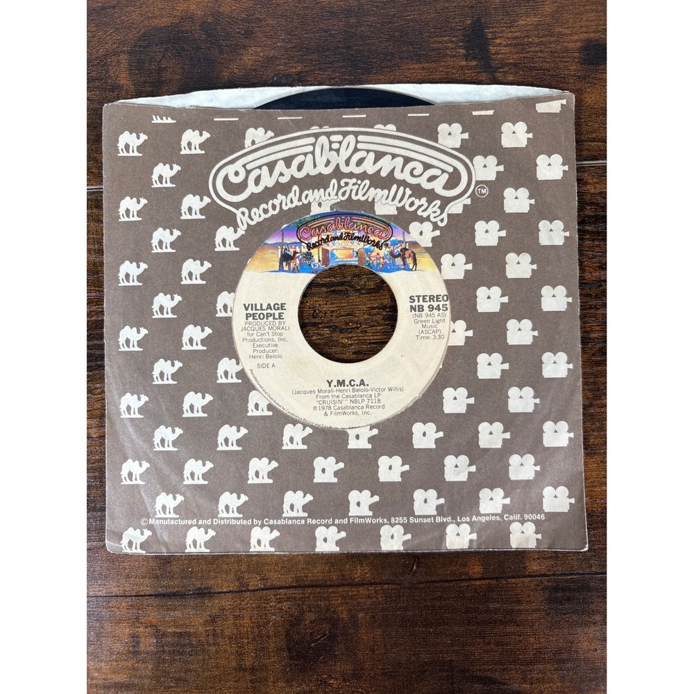 Village People YMCA The Women 7" Vinyl 45 RPM 1978‎ Casablanca NB 945 Single